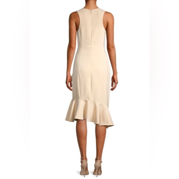 Cinq a Sept Ruffle Angela Sleeveless Dress size 2 sand tan beige - Picture 2 of 7